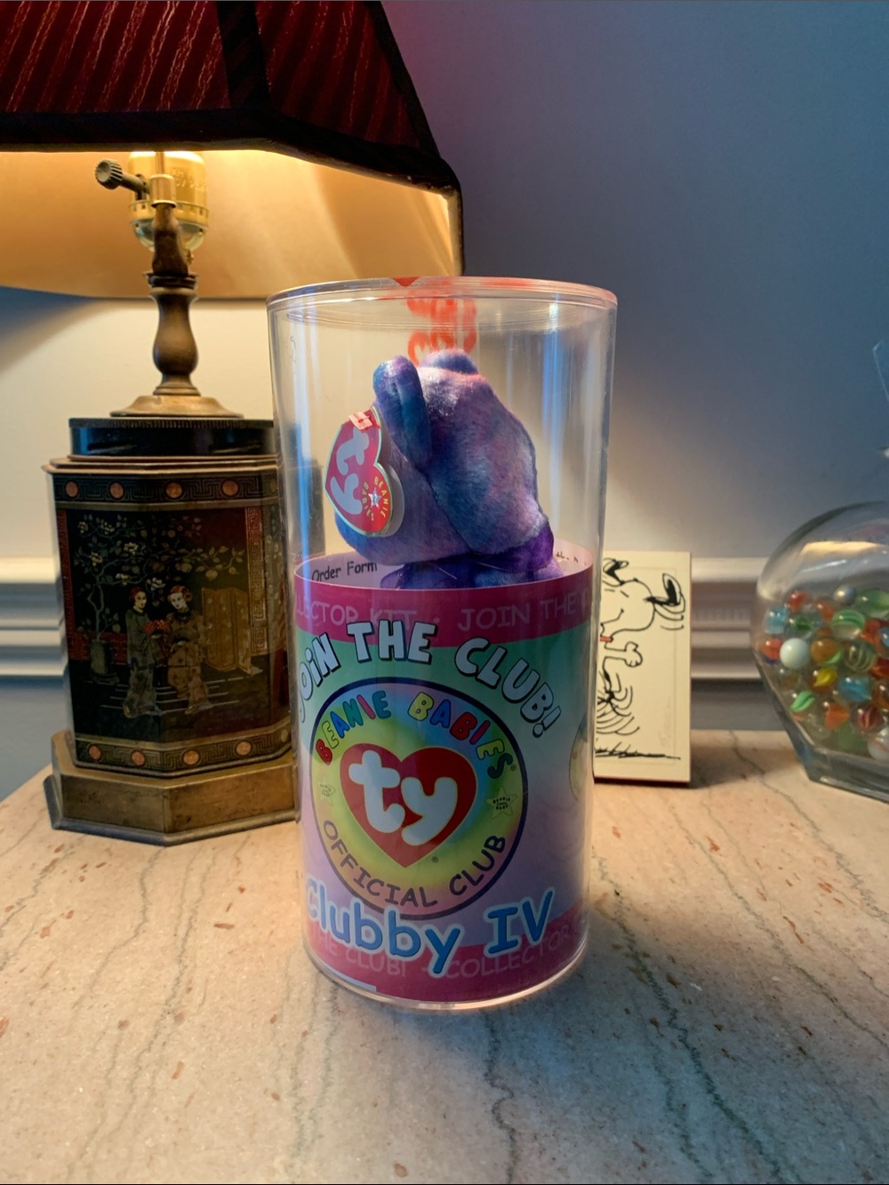 Ty NEW Purple Chubby IV Beanie Baby in Collectible Tube